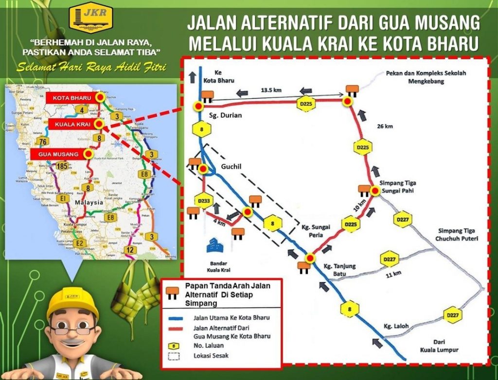 Laluan Alternatif Ke Pantai Timur Kelantan Terengganu Dan Pahang
