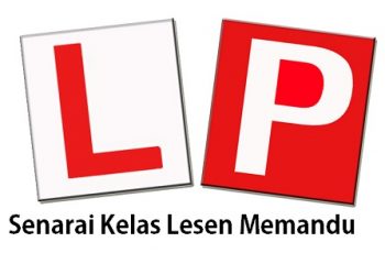 Senarai Kelas Lesen Memandu mengikut kategori